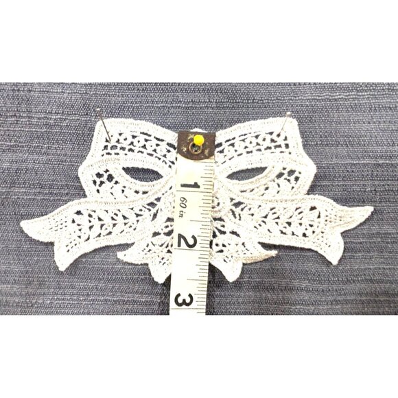 Set Of 6 Intricately Designed Ivory Bow Lace Appliques, Wedding Dress, Bridal Go - Picture 11 of 11